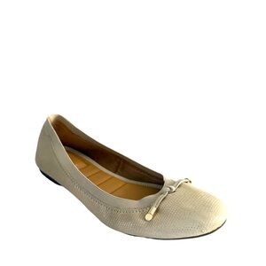 Kelly & Katie Ballet Flats Leather Shoes Cream Beige Size 10
